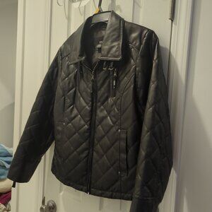 ANA Quilted Faux Leather Women's Moto Jacket